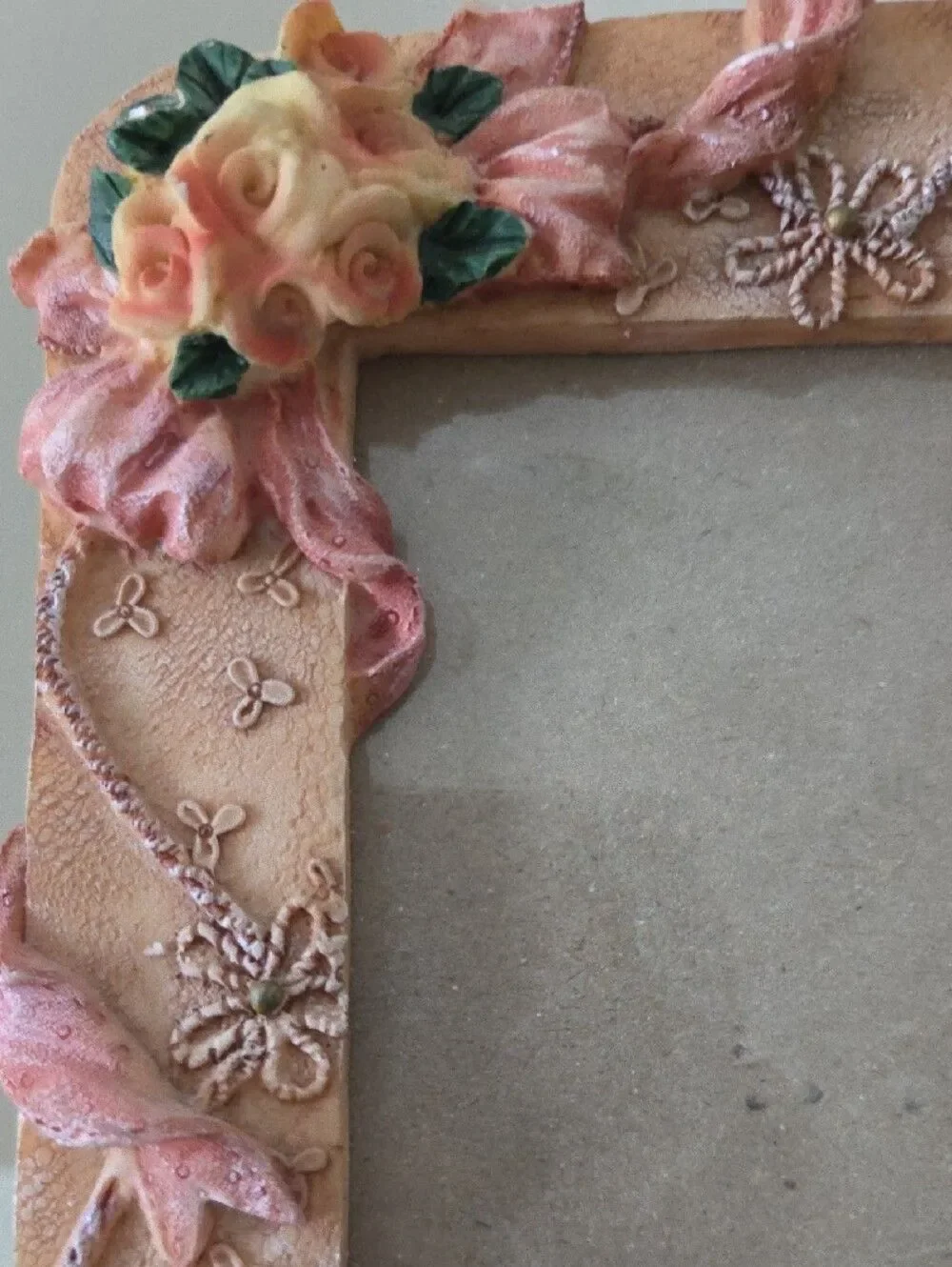 Vintage Ceramic Victorian Boot, Hat & Bag Photo Frame
